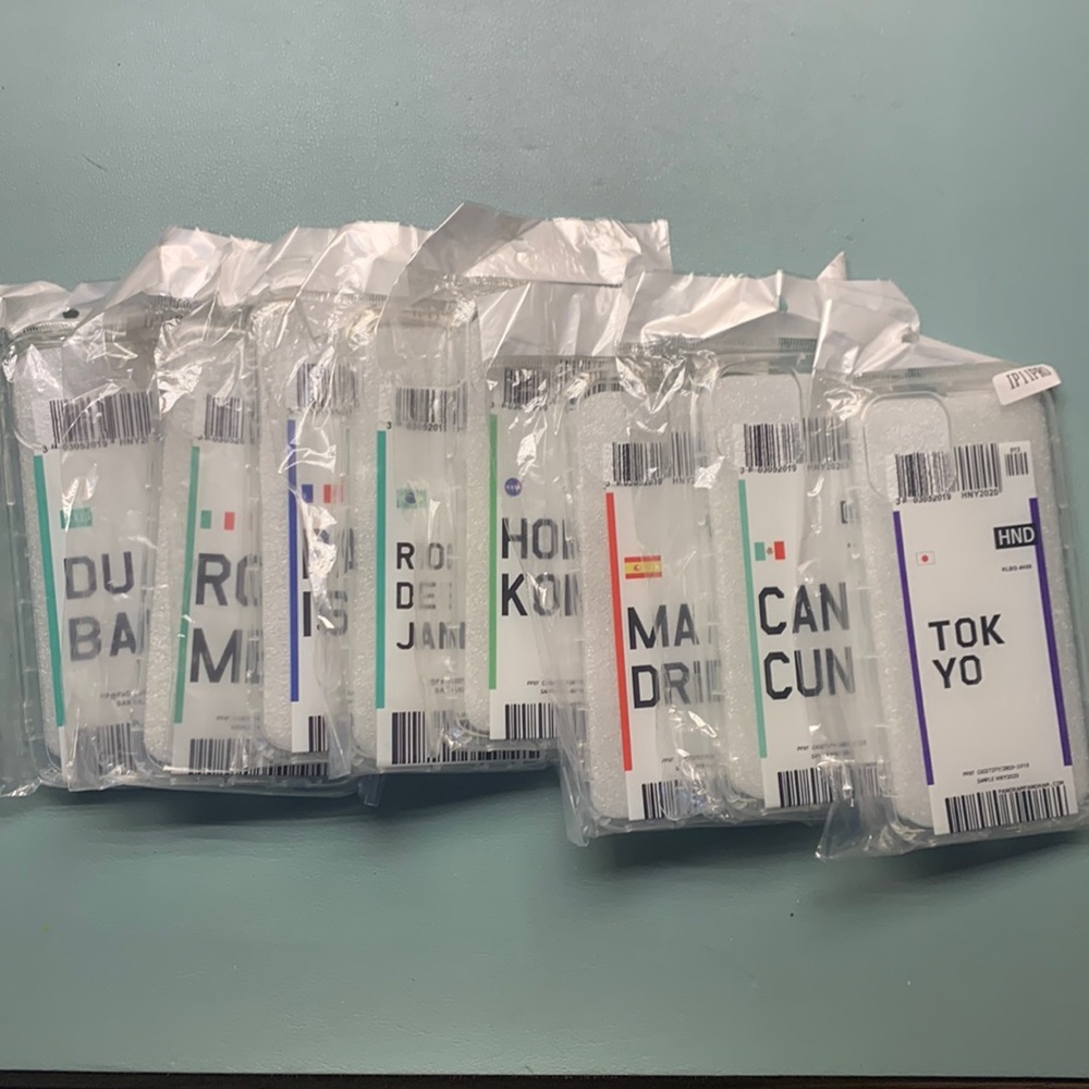 8 different clear cases Iphone 11 pro ticket design